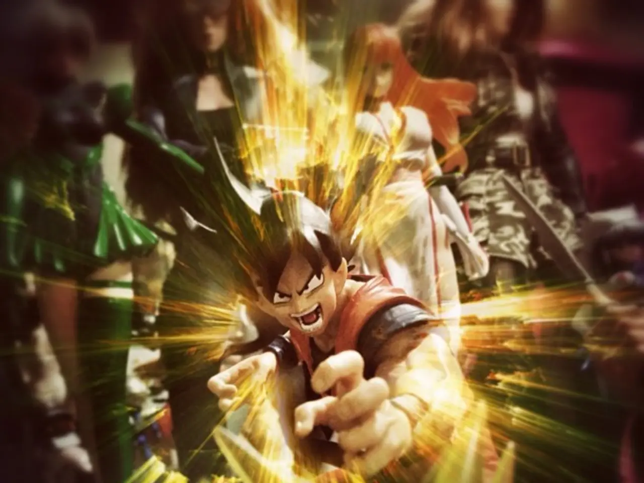 In front of the image there is a cartoon character with graphics, behind the character there are a...