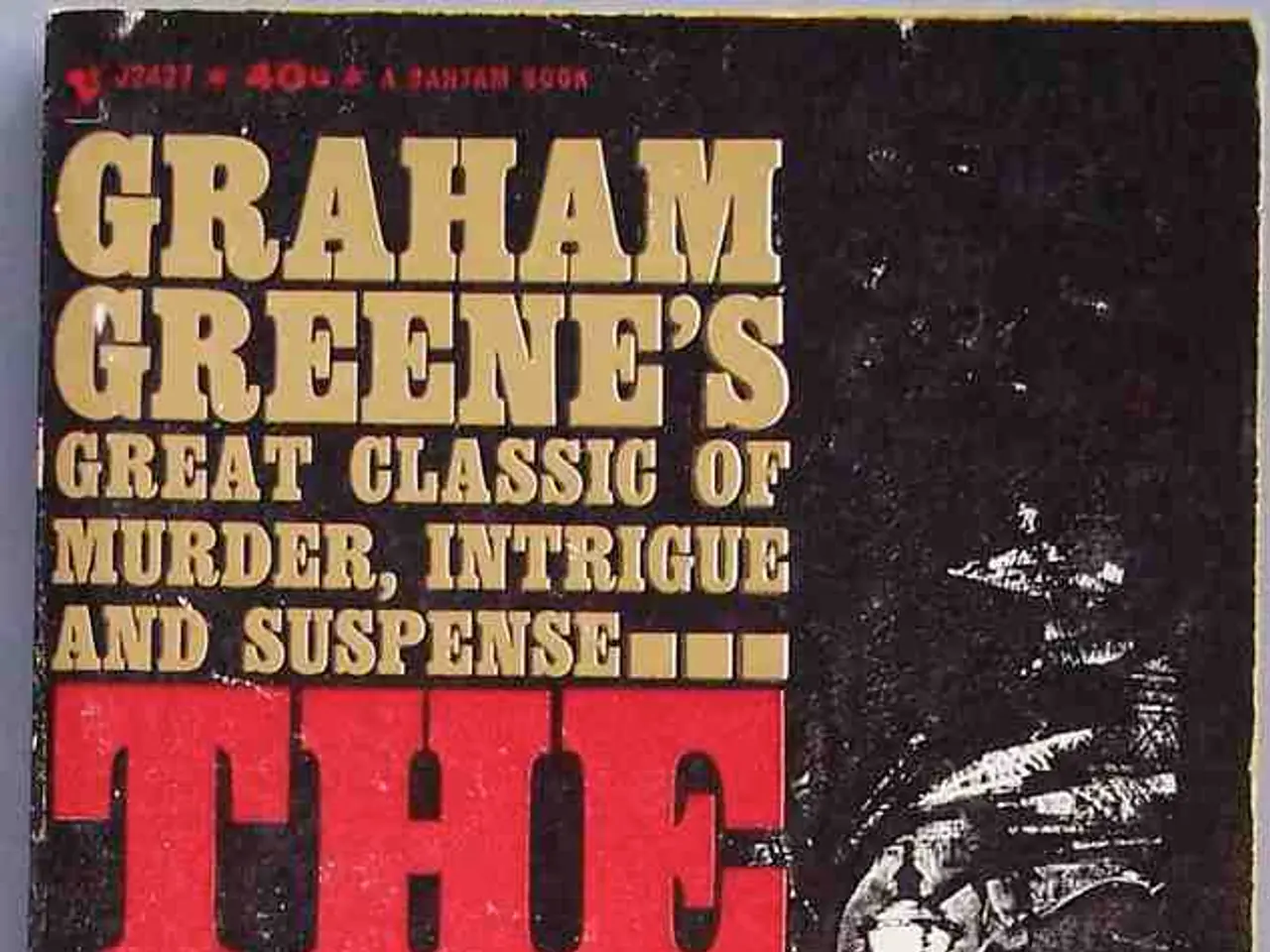 In this picture, we see a board or a book in black color with some text written in red color. It is...