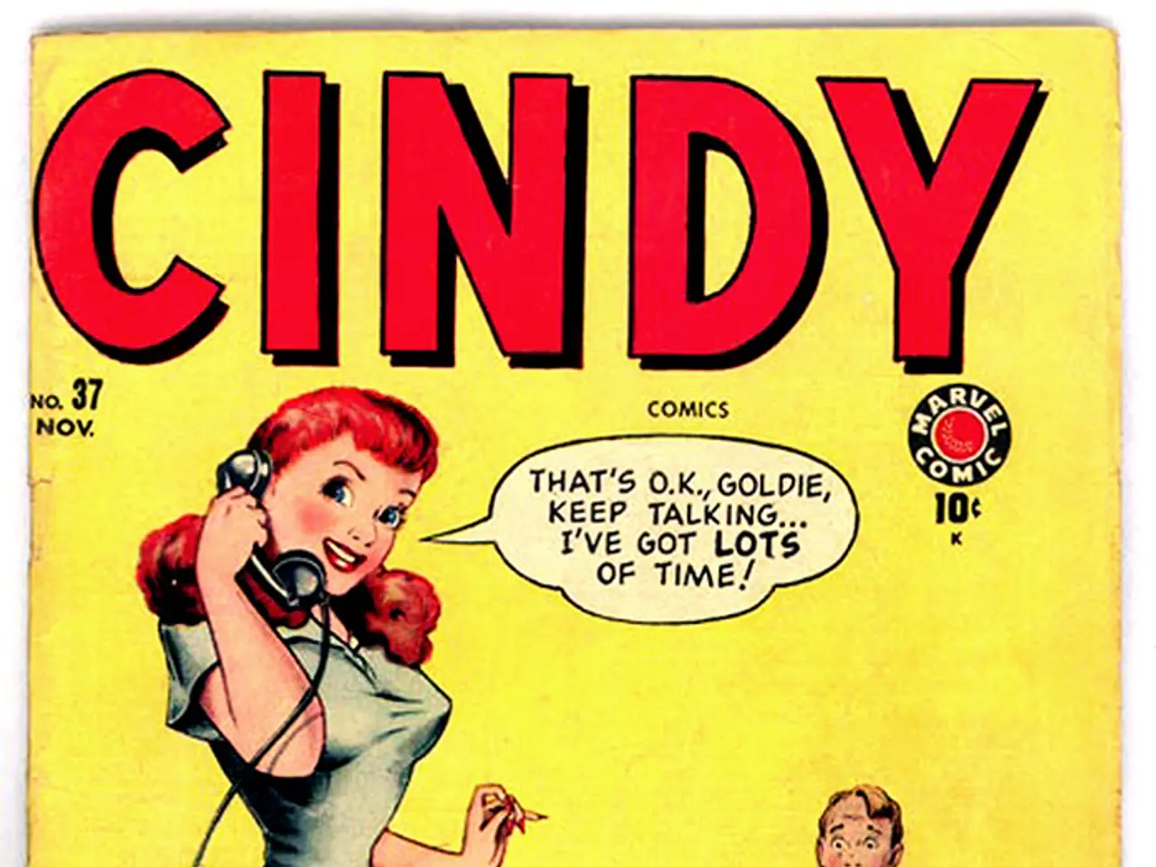 This is a poster. On this poster we can see a man sitting on the sofa. There is a woman sitting on...