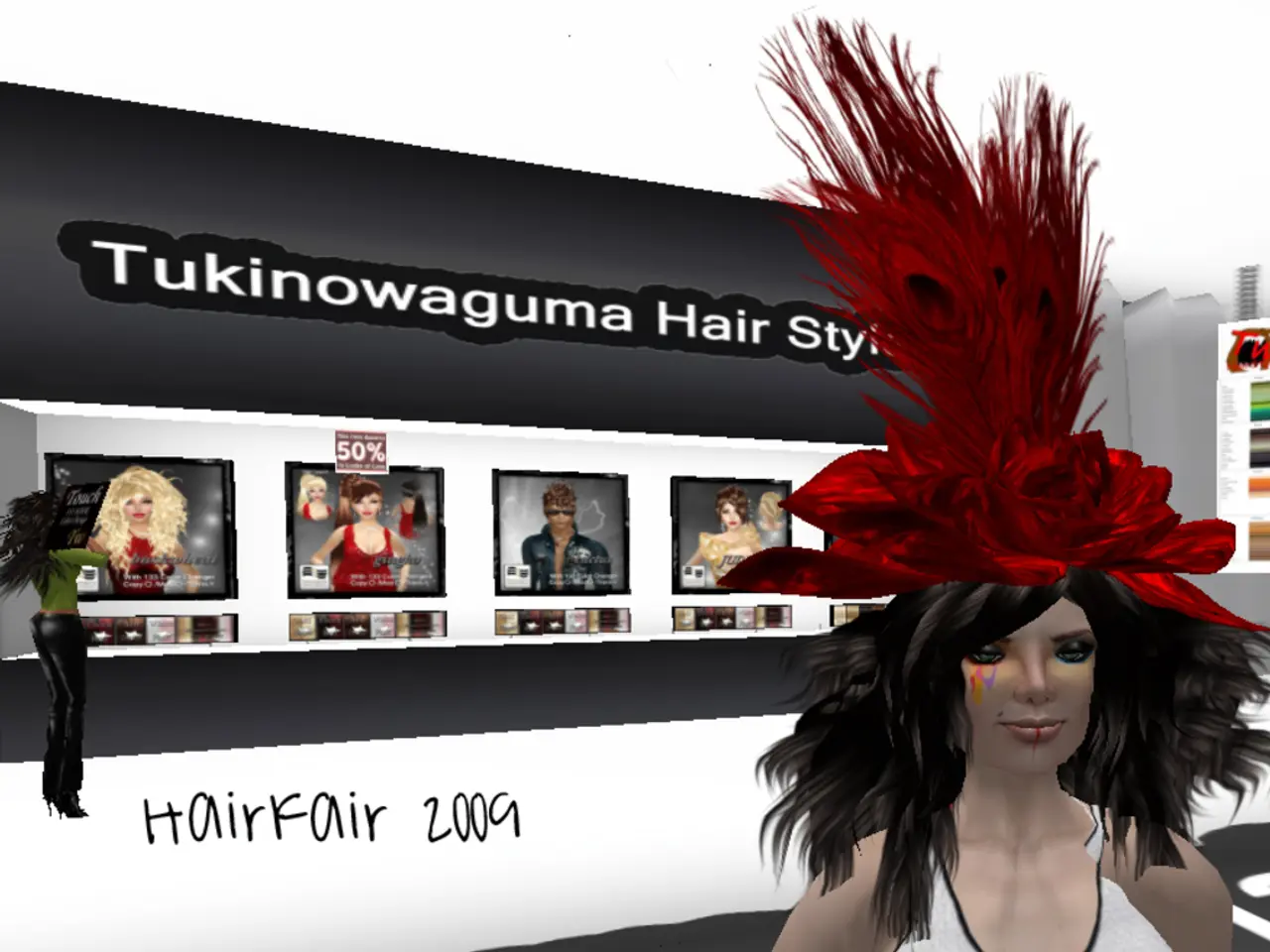 This is an animated picture. In this picture on the right side we can see a woman standing, on her...