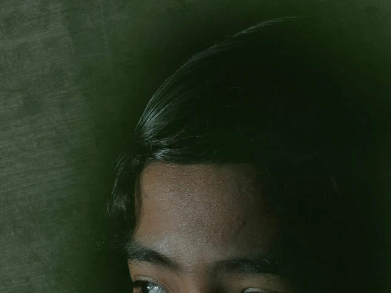 In this image we can see a person wearing a dress.