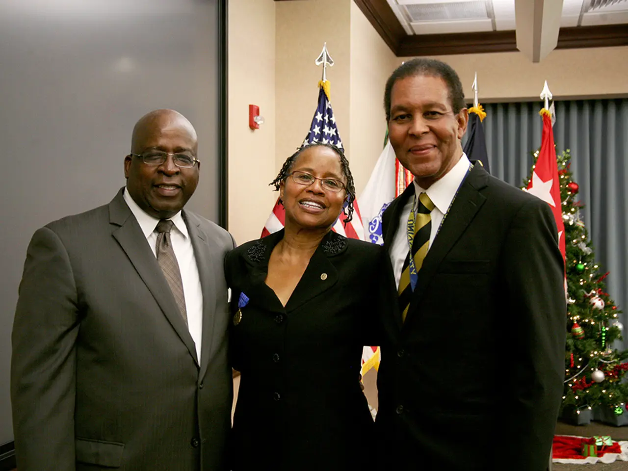 In the background we can see a curtain, Christmas tree decorated beautifully with decorative...