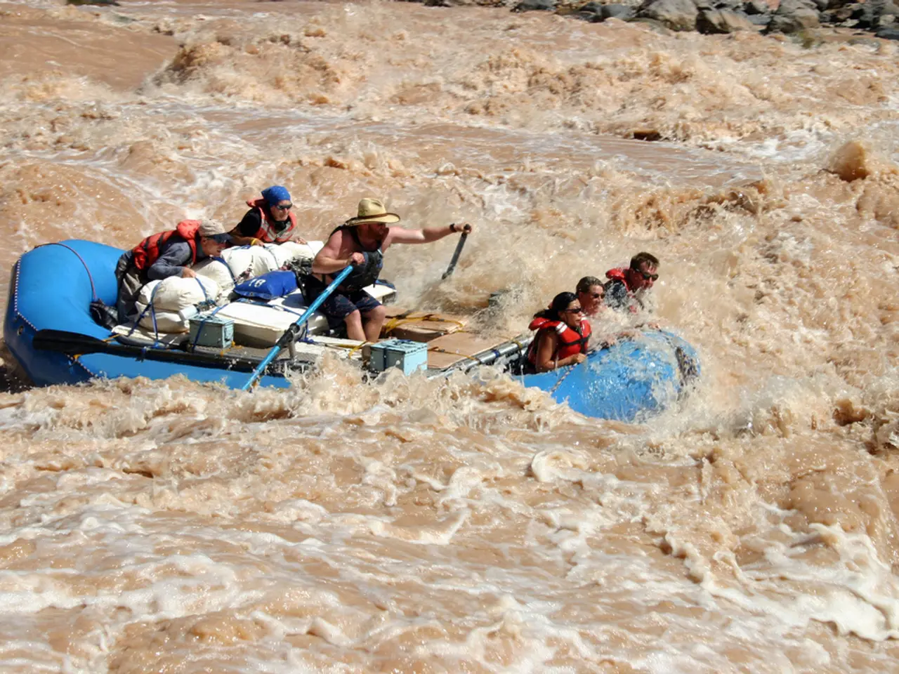 The river is highlighted in this picture. As we can there are waves, so this is a floating river....