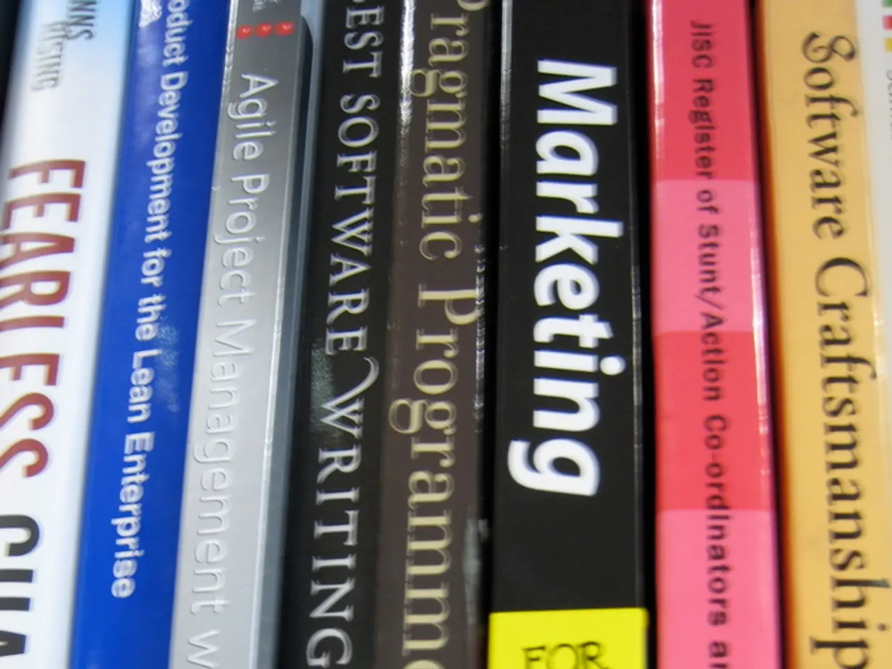 In this picture we can see few books.