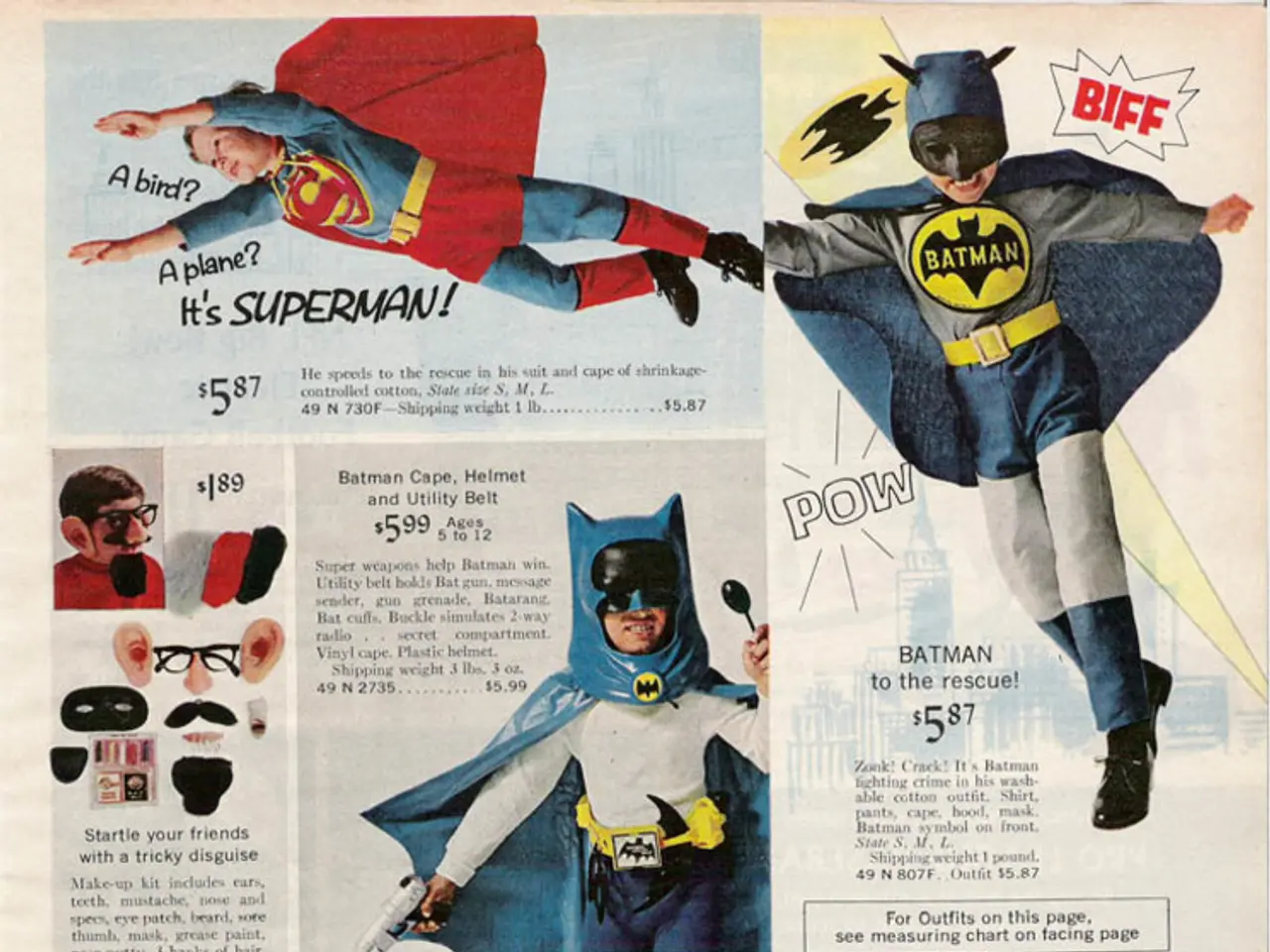 In this picture there are few people wearing fancy dress and there is something written beside and...