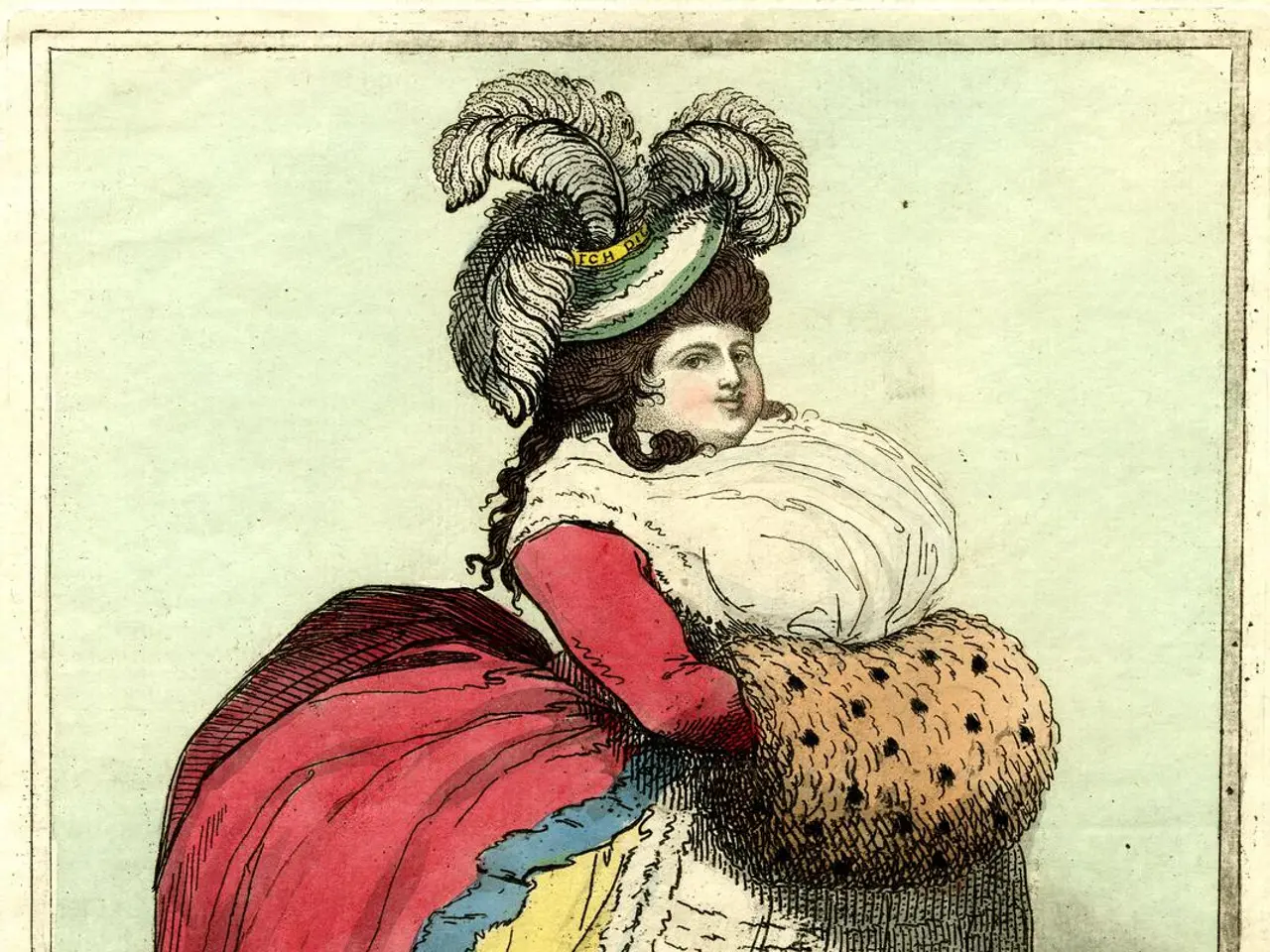 The image shows a woman wearing a colorful dress and a hat, with the words "The Royal Toast, Fat...