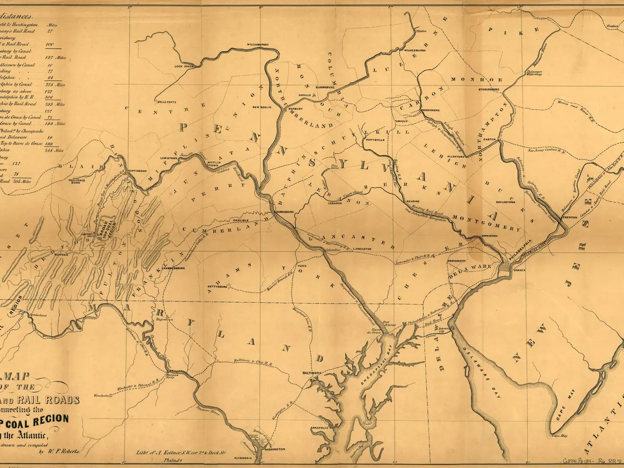 The image shows a map of the broad top coal region of the United States, with text detailing the...