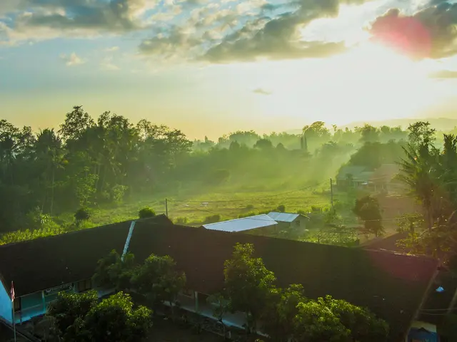 Bright sky scene in the capital area, featuring a mix of sun and clouds.