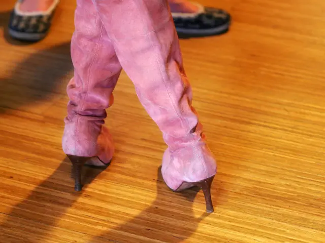 High-fashion model Bella Hadid adopts preferred footwear trend amongst French women, opting for...