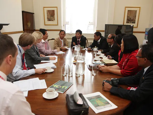 Trump exhibits a persuasive demeanor in his encounter with King Charles, adopting a salesman-like...