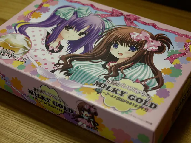 In this image there is a box. There are two girls on the box cover.