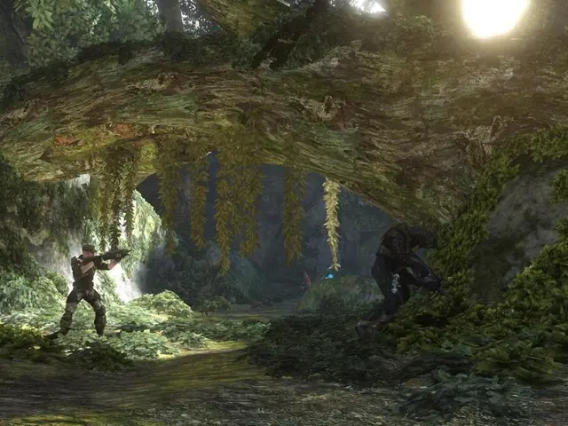 In this image we can see there is a screenshot of a video game. In this image there is a person...