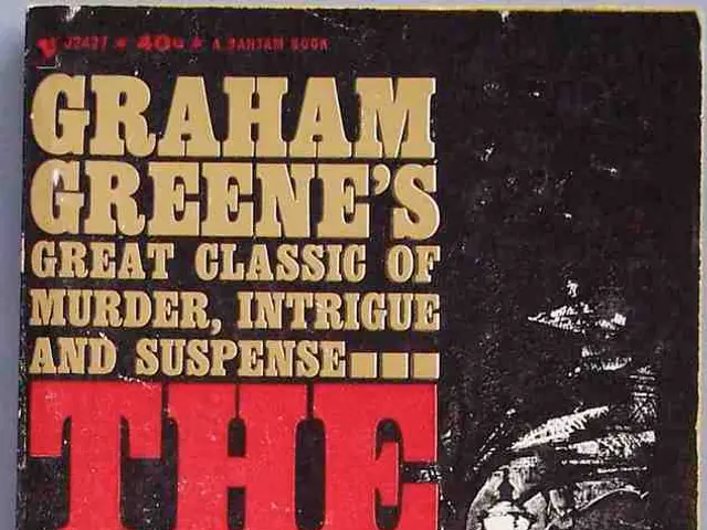 In this picture, we see a board or a book in black color with some text written in red color. It is...