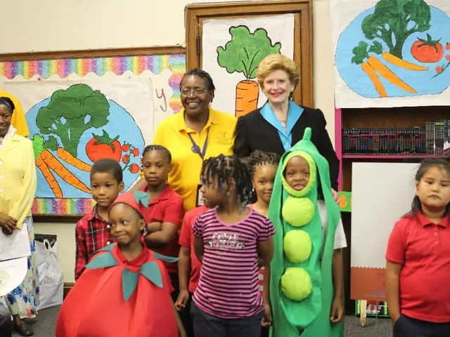 In this image in the center there are some people and some children, and in the background there...