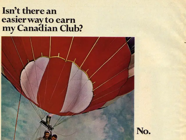 In this picture we can see man and woman were on parachute and this is a poster with bottle, glass...