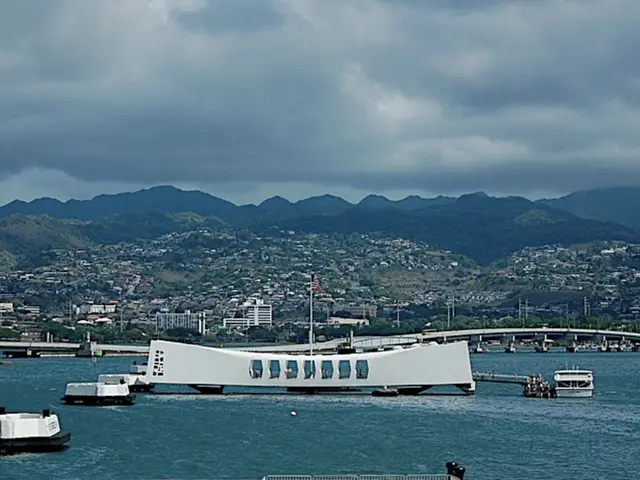 At the bottom of the image there is water and we can see boats on the water. In the background...