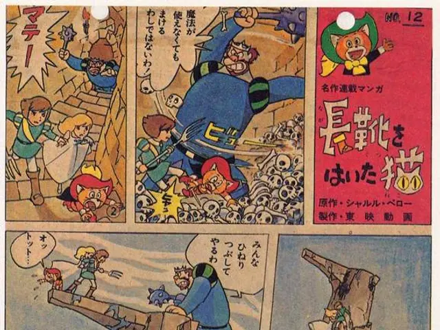 In this picture, we see the poster containing the college of the cartoons. We see some text written...