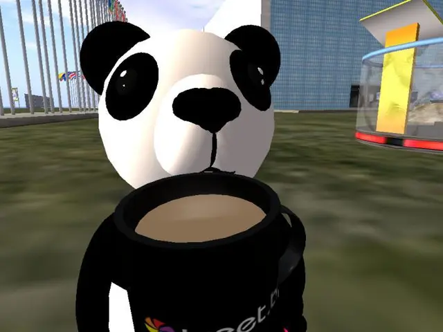 As we can see in the image there is fence, sky, buildings, flowers, trees and statue.