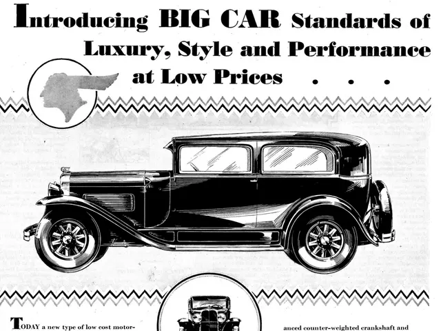 This picture shows poster. We see a car and text on it.