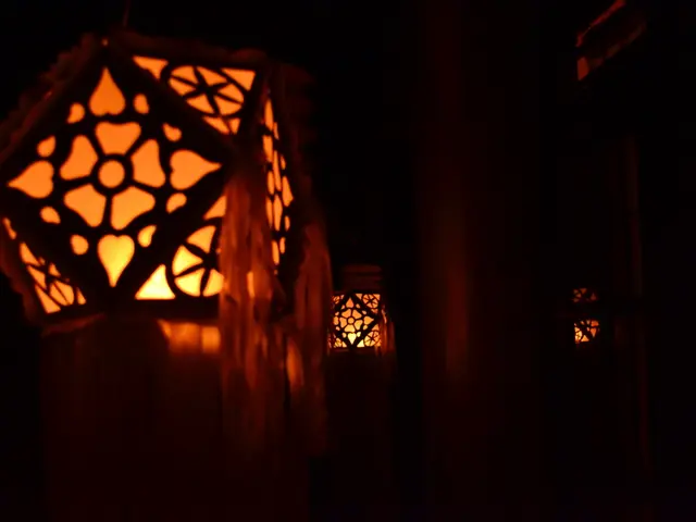 In this image I can see a dark room.