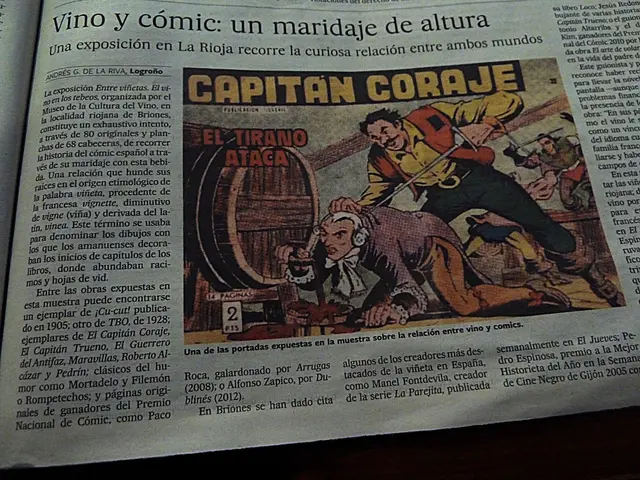 In this image, we can see a photo of the newspaper, there are a picture and some text.