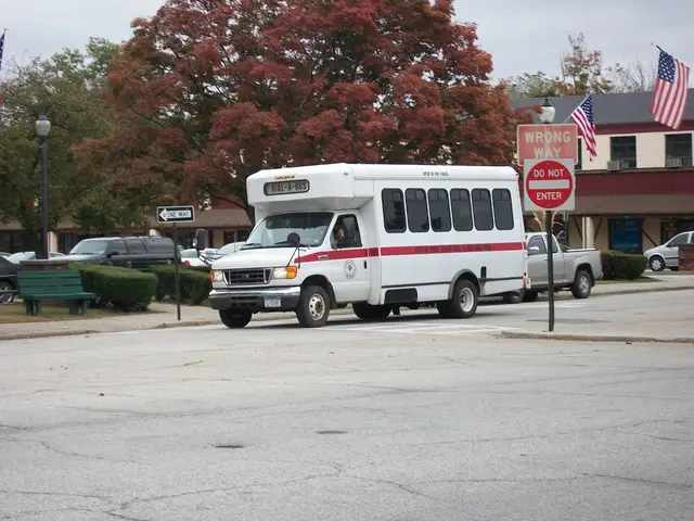 In this image I can see fleets of vehicles on the road, boards, plants, poles and benches. In the...