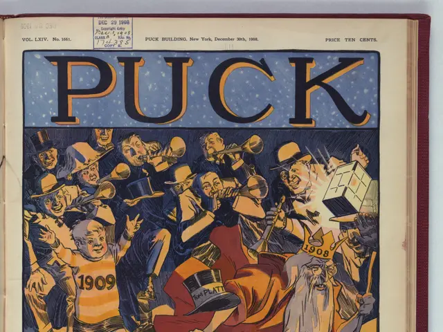 The image shows a book with a cover page depicting a group of people and some text. The book...