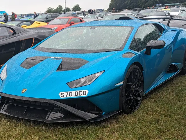 The image shows a Lamborghini Huracan LP 610-4 Performante at the Goodwood Festival of Speed. There...