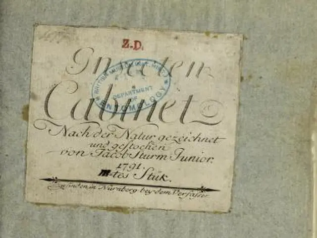 The image shows an old book with a stamp on it, which is the first edition of the book, titled...