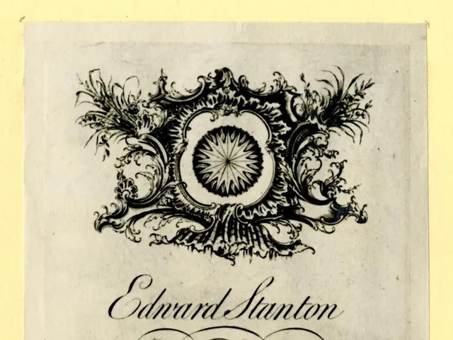 The image shows a poster with text and a design on it. The text reads "Edward Stanton:...