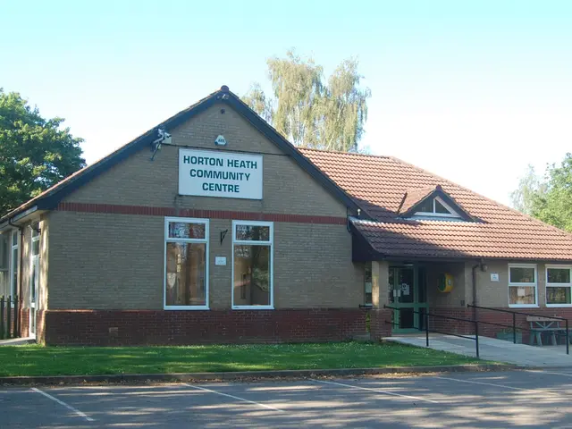 The image shows a house with a roof, windows, doors, a signboard with some text on it, a metal...