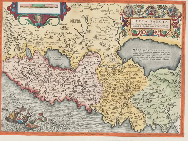 The image shows a poster of a map of the Kingdom of England and Wales, with text and pictures of...