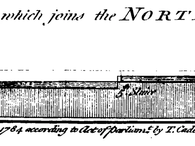 The image shows a black and white drawing of a map of the northern sea and the Baltic, with text...