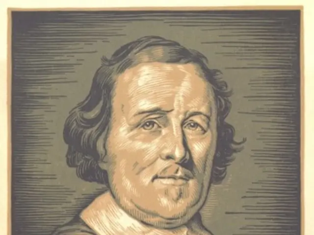 The image shows a portrait of Hermann Boerhaave, a German philosopher, with a human face. At the...