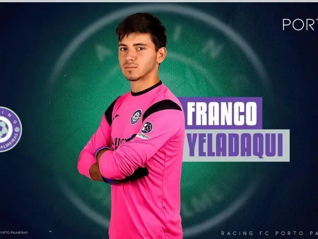 The image shows a person wearing a pink t-shirt with the logo of Racing FC Porto Palmeiras and the...