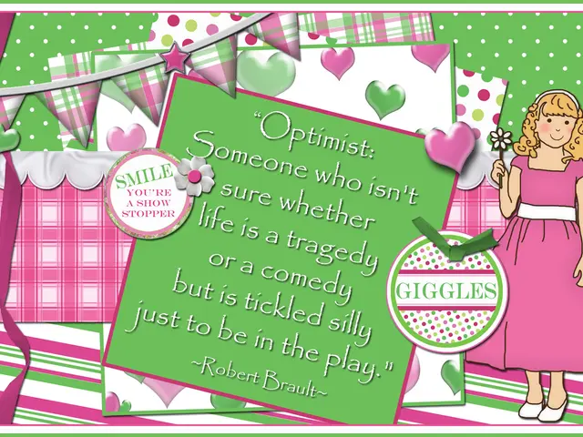 The image shows a cartoon girl in a pink dress holding a flower in her hand, with a green and white...