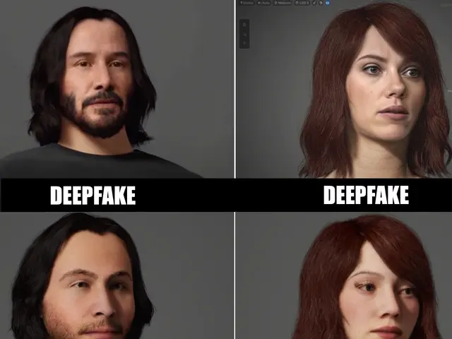 The image shows a collage of four different facial expressions of a man and a woman, with the words...