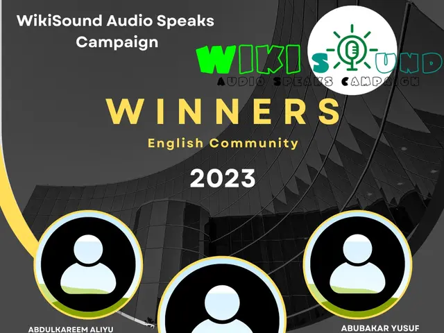 The image shows a poster for the Wikisound Audio Speaks Campaign, featuring text and pictures. The...