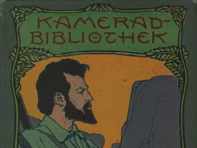 The image shows a book with a picture of a man sitting on top of it. The man is wearing a white...