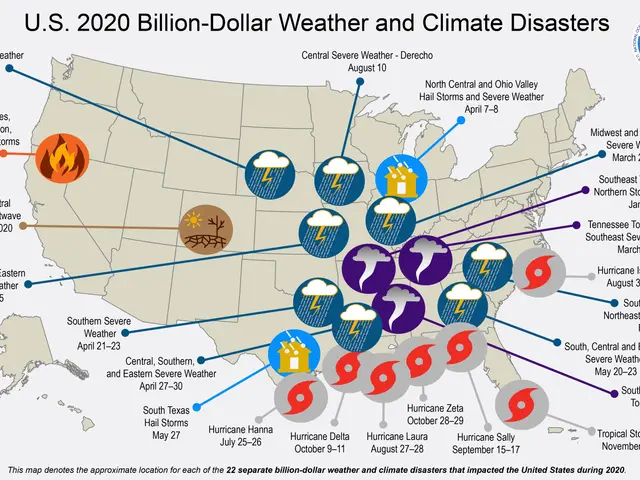The image shows a map of the United States with logos and text indicating the 2020 billion-dollar...