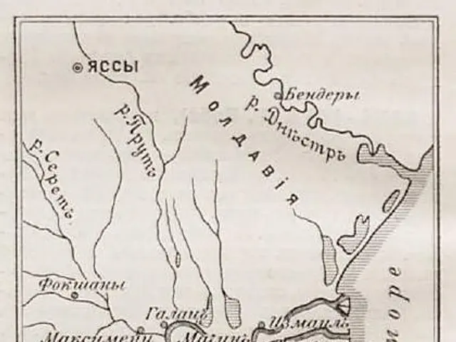 The image shows a paper with a map of the city of Moscow, Russia, with text written on it. The map...