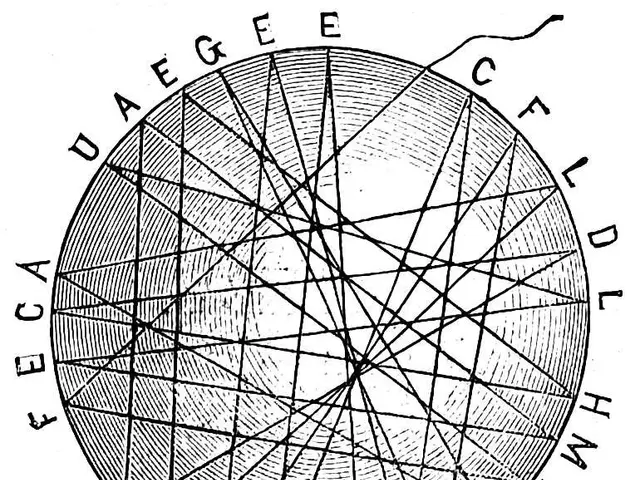 The image shows a black and white drawing of a sphere with a circle in the middle, surrounded by...