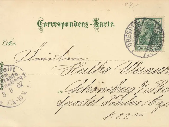 The image shows an old envelope with a stamp on it, addressed to Switzerland from 1873, with a 5d...