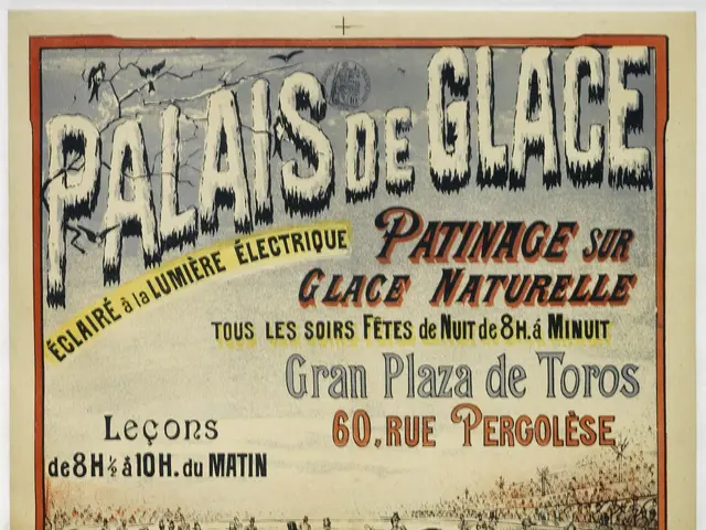 The image shows a poster advertising a dance performance at the Palais de Glace in Paris, France....