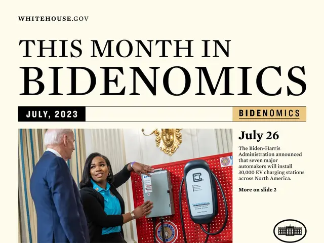 The image shows a poster with text and images of people, as well as an electronic device. The text...