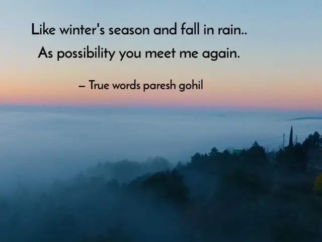 The image shows a beautiful winter scene with trees, poles, and wires in the foreground, and a sky...