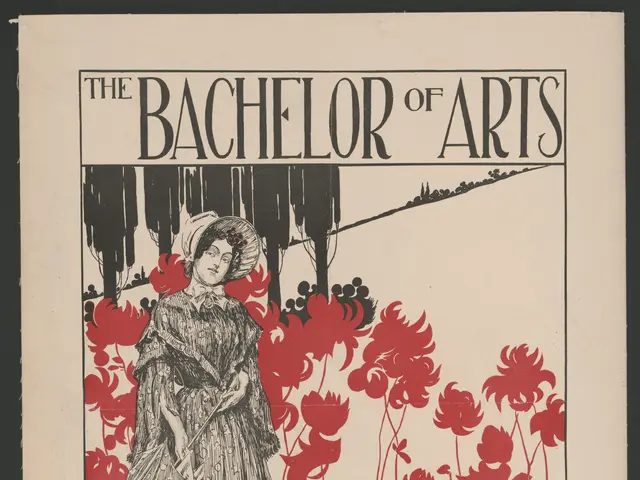 The image shows a poster with a black background featuring a picture of a woman and text that reads...