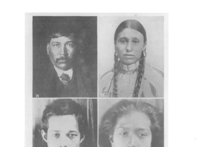 The image shows a page from a book with a black and white photo of a group of people. At the bottom...