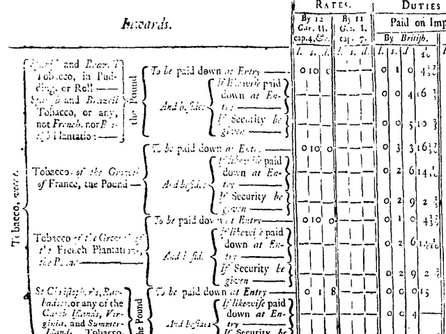 The image shows a page from a book with a black and white image of a table of numbers and text,...