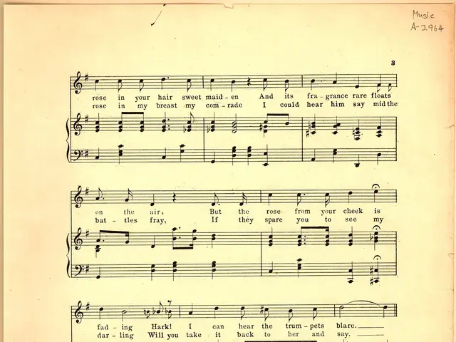 The image shows an old sheet of music with the words "Goodbye Little Girl" written on it. The paper...